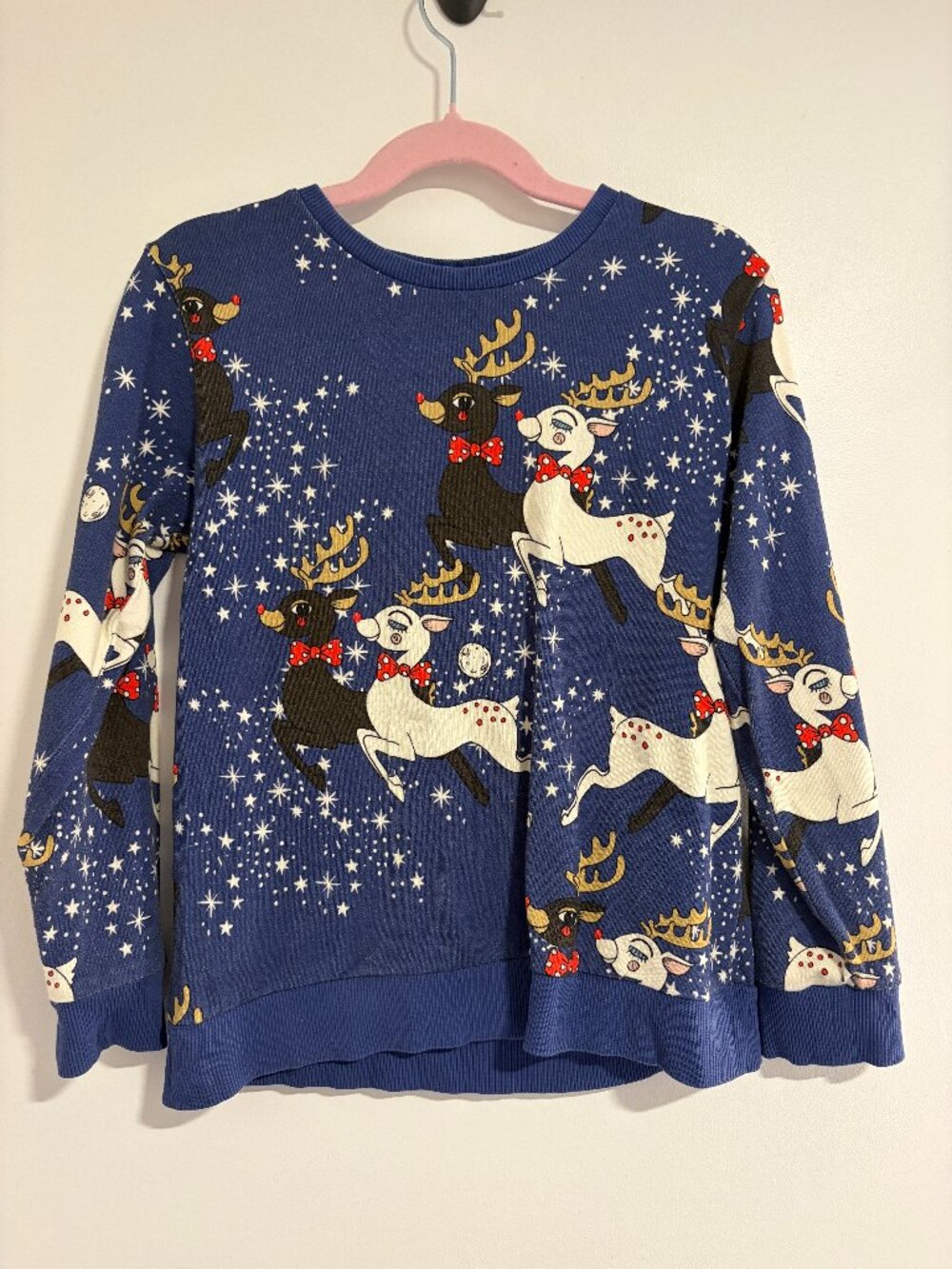 Designer Mini Rodini kids sweatshirt christmas reindeer size 128-134 EU (7-9 US)